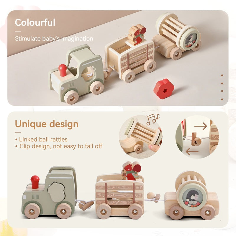 Multi-functional Train Wooden Baby Puzzle Toy